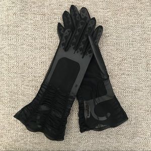 Black Nylon Sheer Gloves